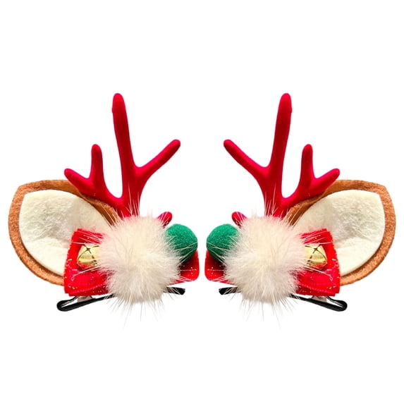 ZJNGJC Reindeer Antlers Xmas Hair Clip, Cute Girls Christmas Hairpiece for Christmas Party D