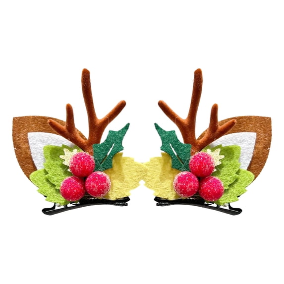 ZJNGJC Reindeer Antlers Xmas Hair Clip, Cute Girls Christmas Hairpiece for Christmas Party G