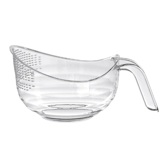 ZJNGJC Rice Washer Strainer Bowl, Multifunctional Fruit and Vegetable Washing, Strainer with Bowl, Multifunctional Drain Basket, Clear