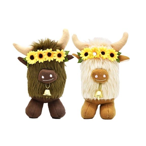 ZJNGJC Scottish Cowherd Toy Thanksgiving Ornament Festival Decorative Window Display Yellow