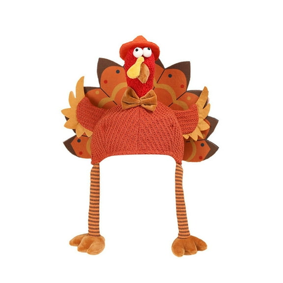 ZJNGJC Thanksgiving Turkey Hat for Men & Women - Stretchy Soft Fabric Holiday Costume Accessory, Fun Fashion Design for Parties & Gatherings A