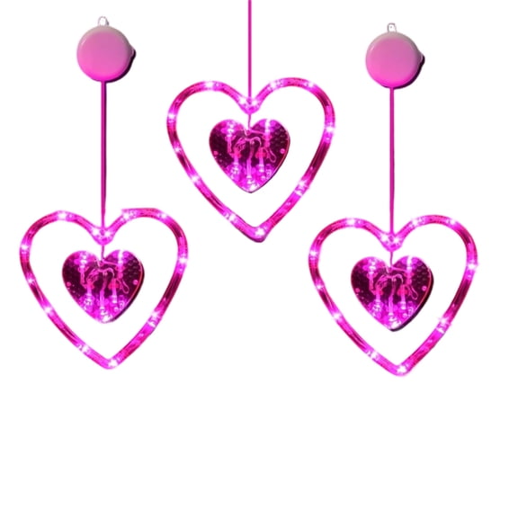 ZJNGJC Valentines Day Window String Lights Battery Operated Indoor Fairy Lights for Home Wedding Anniversary Decorations Pink3