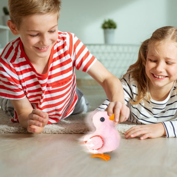 ZJNGJC Walking Duck Pet Quack Duckling Interactive Electronic Plush Toy Farm Animals Animated Gifts for Toddlers Birthday A