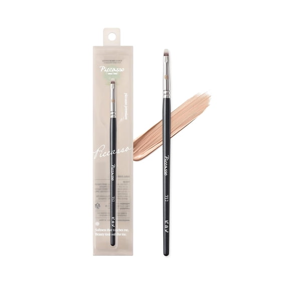 ZJQYDS 712 Concealer Brush  Precision Brush for Spot Coverage, Under Eye Concealer, and Lip Line Detailing, Ideal for Cream and Liquid Concealers, Korean Face Makeup Tool