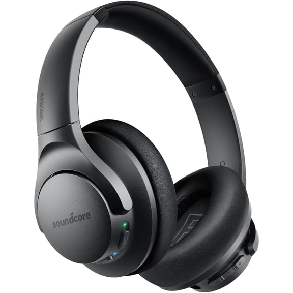 ZJQYDS Anker Life Q20 Hybrid Active Noise Cancelling Headphones, Wireless Over Ear Bluetooth Headphones, 60H Playtime, Hi-Res Audio, Deep Bass, Foam Ear Cups, Travel, Office, USB-C Charging