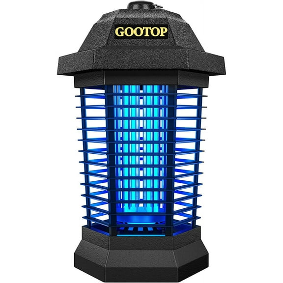 ZJQYDS Bug Zapper Outdoor, Mosquito Zapper, 3 Prong Plug in Electric Fly Zapper, Mosquito Killer, Fly Traps, Flying Insects Zapper Indoor Outdoor, 4200V, ABS Plastic Outer (Black)
