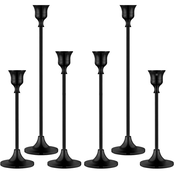 ZJQYDS Candlestick Holders,Taper Candle Holder for Candlesticks Black Candelabra Candle Holders Vintage Candle Stick Candle Holder for Fireplace Party Dining Home