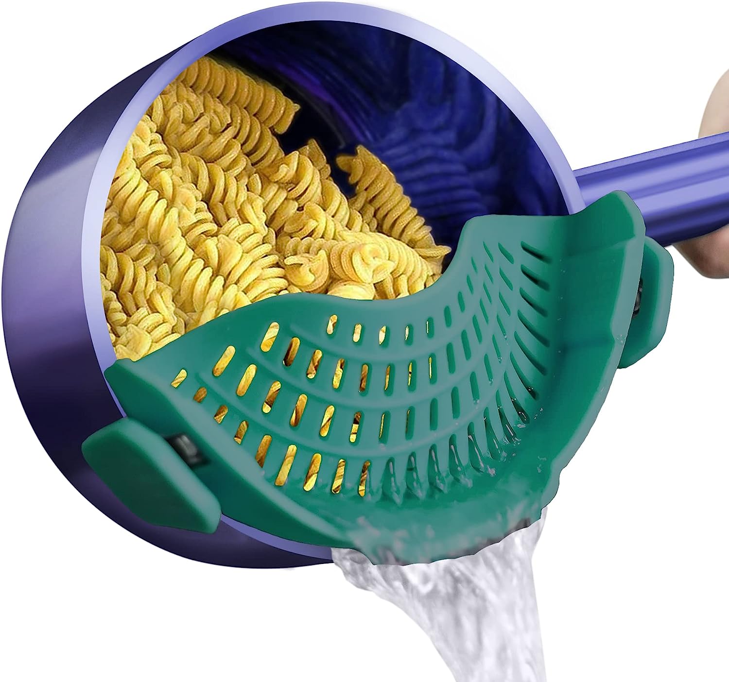 ZJQYDS Clip On Strainer Silicone for All Pots and Pans, Pasta Strainer ...