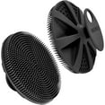 thumbnail image 1 of ZJQYDS Food-Grade Soft Silicone Body Scrubber Shower Brush Handheld Cleansing Skin Brush, Gentle Exfoliating and Lather Well (Black), 1 of 8