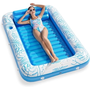 ZJQYDS Inflatable Tanning Pool Lounger Float