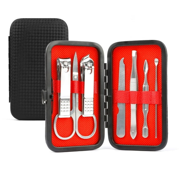 ZJQYDS Manicure Set, Nail Clipper Kit, Nail Care Kit, Nail Care Set, Stainless Steel Professional Manicure Kit Tools, 8 In 1 Portable Travel Grooming Kit