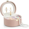 thumbnail image 1 of ZJQYDS Musical Jewelry Box for Girls, Small Kid Music Box with Ballerina for Birthday Bedroom Decor, Gifts for Girls Kids - Pink, 1 of 8