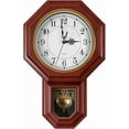 thumbnail image 1 of ZJQYDS Regulator Wall Clock with Pendulum,Imitation Red Wood Plastic Wall Clock Battery Operated,Vintage Decorative Wall Clocks for Living Room,Farmhouse,Office,Bedroom,Kitchen,Wall Decor, 1 of 7