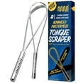 thumbnail image 1 of ZJQYDS Tongue Scraper for Adults, 100% Stainless Steel Tongue Scrubber for Bad Breath, Easy to Use, Tongue Cleaner for Oral Care & Hygiene (SS Uni|Pack of 2), 1 of 11