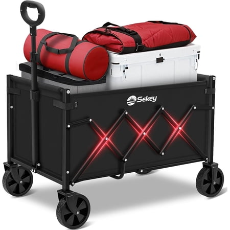 ZJQYDS Wagon Cart with Wheels with 220LBS Capacity