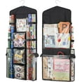thumbnail image 1 of ZJQYDS wrapping paper organizer storage, hanging gift bag storage organizer, Double-Sided wrapping paper holder storage- Black, 1 of 7
