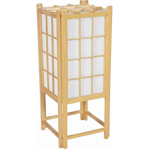 ZJTER 18" Window Pane Shoji Lamp, Natural