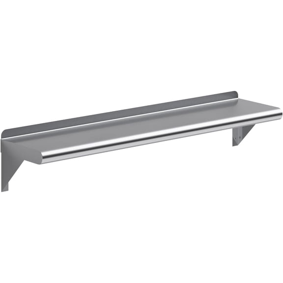 ZJTER 8 in. x 36 in. Stainless Steel Wall Shelf | NSF | Metal Shelving | Garage, Laundry, Storage, Utility Room | Restaurant, Commercial Kitchen