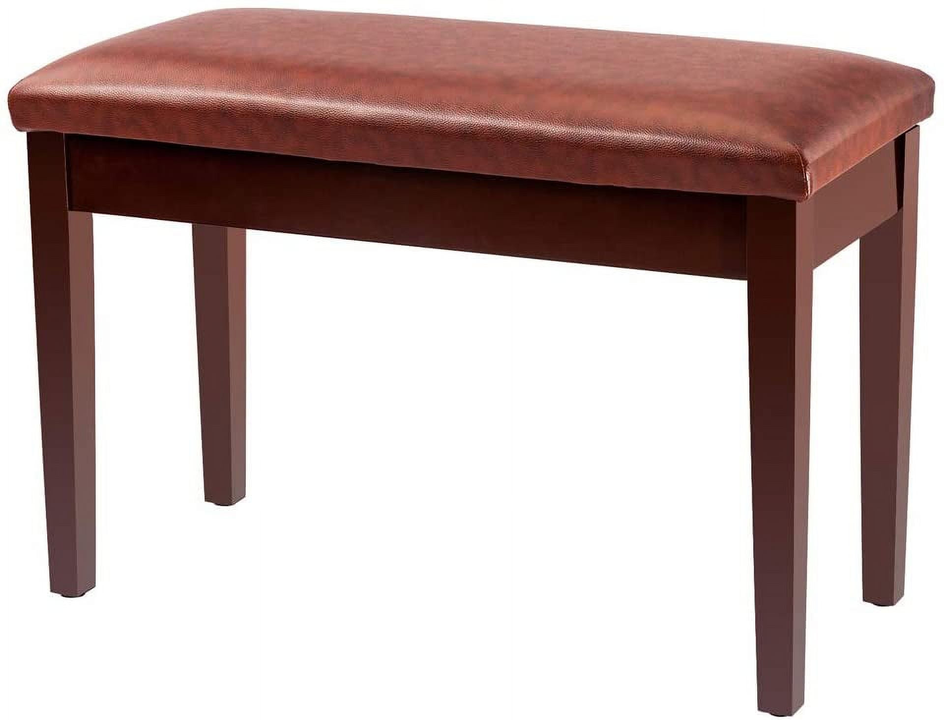 ZJTER Duet Piano Bench with Storage Compartment and Thick Cushion Hinged top Artist Duet Seat
