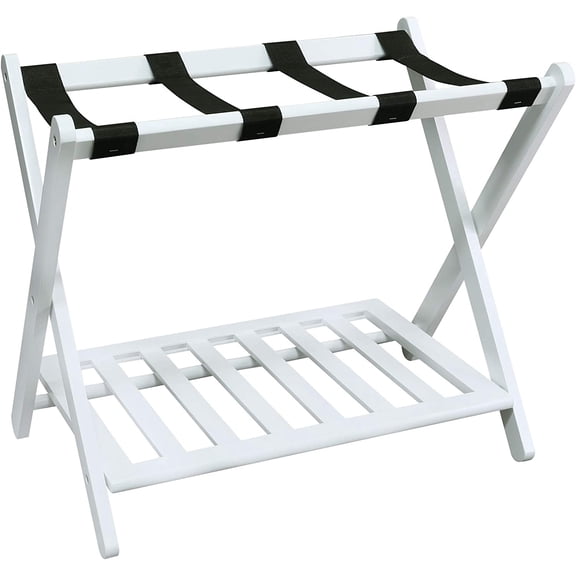 ZJTER Shelf-White Luggage Rack, 26.75" Wide