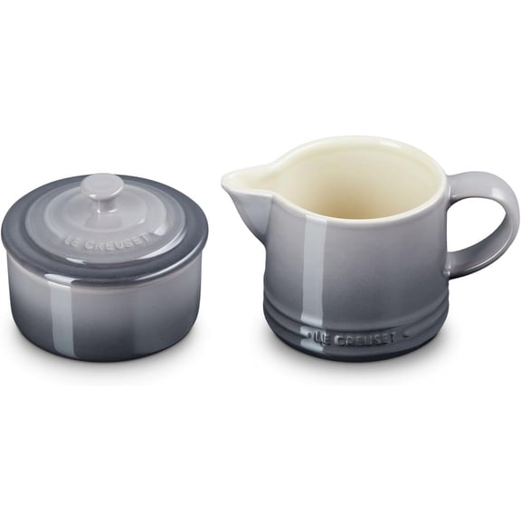 ZJTER Stoneware Signature Cream & Sugar Set, Oyster