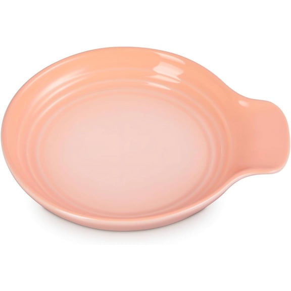 ZJTER Stoneware Signature Round Spoon Rest, 6in., Peche