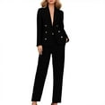 thumbnail image 1 of ZJXFGS 2 Set Outfits for Women,Pants Sets Women 2 Piece Outfits,formal Two Piece Sets for Women,Two Piece Sets for Women Dressy,Matching Sets Women Clothing,Suit Set Women,Women Pants Set,Black,M, 1 of 8