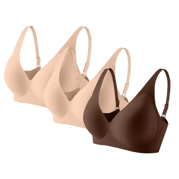 ZJXFGS 3PC Jelly Push Up Bra Comfortable Bras For Women Push Up Full Coverage Bralette Seamless-Bras For Women Sports Bras For Women Pack Sports Bras For Women Jelly Bras For Women Bras For Women