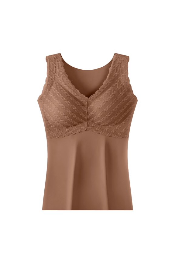 Basic Cami Tank Tops,Basic Undershirt Camisole Tanks Lightweight Bustier Tee Trendy Sleeveless Basic Shirt Summer Sleeveless Shirts Spring Outfits 2026 Khaki L