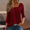 thumbnail image 1 of ZJXFGS Blouses for Women Casual Workout Tops Dress Blouses for Women Workout Tops for Women Womens Work Shirts Casual Blouses for Women Women Tops Red S, 1 of 7