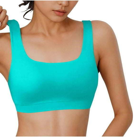 ZJXFGS Clearance High Impact Sports Bras for Women Racerback Running Bra Sports Bras For Women Yoga Top Wireless Camisole Sky Blue L