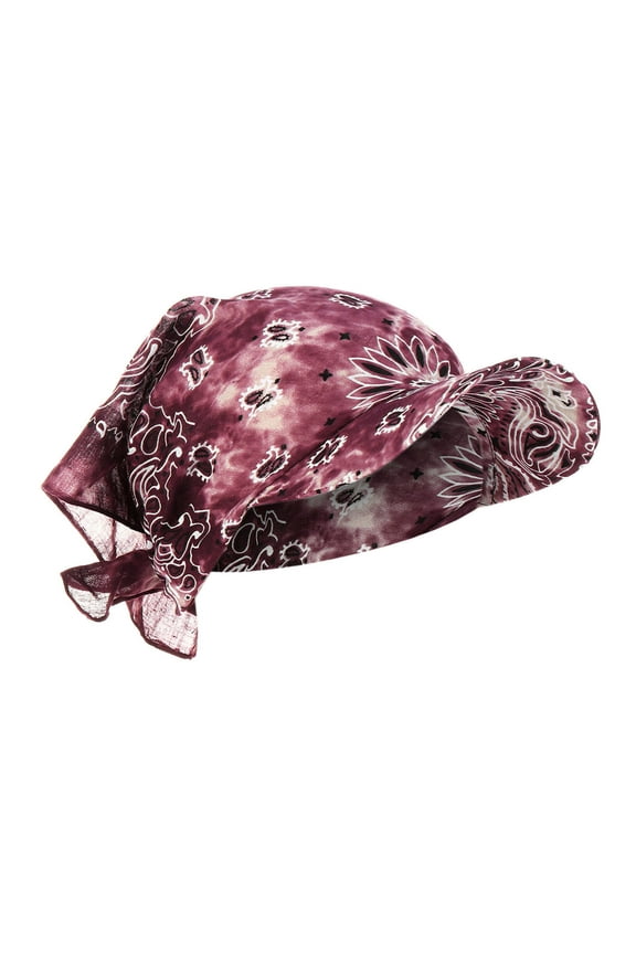 Clearance Silk Feeling Square Head Scarf Brim Visor Head Scarf Women Printing Head Hat Cap Sun Caps Headwear for Women Coffee One Size