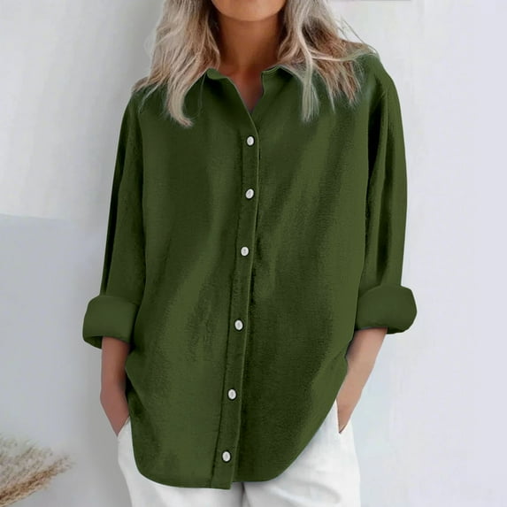 ZJXFGS Country Concert Tops for Women Linen Tops for Women Plus Size Tops for Women Oversized T Shirts Fall Shirts Woman Green 2XL