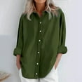 thumbnail image 1 of ZJXFGS Country Concert Tops for Women Linen Tops for Women Plus Size Tops for Women Oversized T Shirts Fall Shirts Woman Green 4XL, 1 of 6