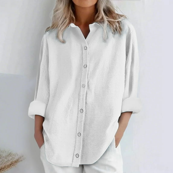 ZJXFGS Country Concert Tops for Women Linen Tops for Women Plus Size Tops for Women Oversized T Shirts Fall Shirts Woman White S