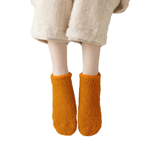 ZJXFGS Cozy Winter Socks For Women,Cozy Gifts,Christmas Fuzzy Socks For Women,Sleep Socks For Women,Boot Socks,Thermal Socks For Men,Gifts For Men, Yellow, One Size