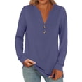 thumbnail image 1 of ZJXFGS Cute Blouses for Women Women'S Shirts Fall Shirts Tops for Women Trendy Cooling Shirts Y2K Tops for Women Ladies Blouses Concert Tops for Women Blue M, 1 of 7