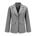 thumbnail image 1 of ZJXFGS Fall Outfits For Women 2025 Womens Casual Blazer Long Sleeve Open Front Office Casual Clothing Women Sweaters For Women Interview Outfits For Women Womens Business Casual Clothing Gray 3XL, 1 of 8