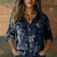 thumbnail image 1 of ZJXFGS Fall Shirts Woman Womens Plus Size Blouses Fall Blouses for Women 2025 Ladies Blouses Business Casual Tops for Women T Shirts Women Womens Work Tops Navy 2XL, 1 of 4