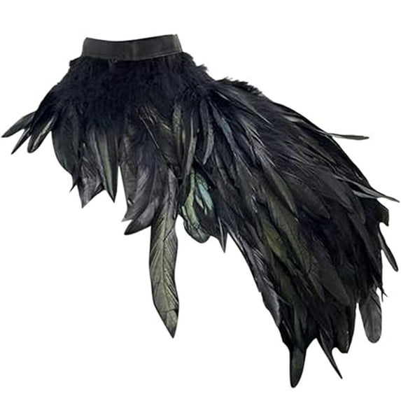 ZJXFGS Cape Shawl With Collar Adult Neck Holiday Decoration Shawl For Women Black One Size