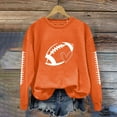 thumbnail image 1 of ZJXFGS Football Sweatshirt for Women Women's Game Day Sweatshirts Oversized Sweatshirt for Women Crewneck Football Sweatshirts Women Orange 2XL, 1 of 5