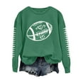 thumbnail image 1 of ZJXFGS Game Day Outfits for Women Football Sweatshirts for Women American Football Sweatshirt Long Sleeve Crewneck Pullover Tops Green S, 1 of 4
