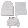 thumbnail image 1 of ZJXFGS Hat And Gloves For Women,Hat Gloves Scarf Set Women,Womens Winter Scarf,Scarf And Hat Set For Women,Womens Hat Scarf And Gloves Set Winter,Ladies Winter Hats,Hat Set For Women,White,One Size, 1 of 3