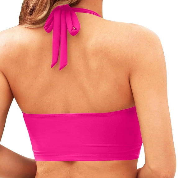 ZJXFGS High Neck Bikini Top Womens Swim Tops Swimsuit Tops for Women Bathing Suit Tops for Women Pink XL