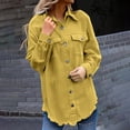 thumbnail image 1 of ZJXFGS Jean Jacket Women Denim Jacket for Women Oversized Denim Jacket Women Fashion Casual Women's Fall Jean Shacket Yellow M, 1 of 5