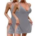 thumbnail image 1 of ZJXFGS Lace Short Nightgowns For Women Sleeveless Nightgowns For Women Lace Dress For Women Lace Nightgown Lace Trim Sleep Dress Night Dress Slip Dress For Women Spaghetti Strap Dresses For Women M, 1 of 7