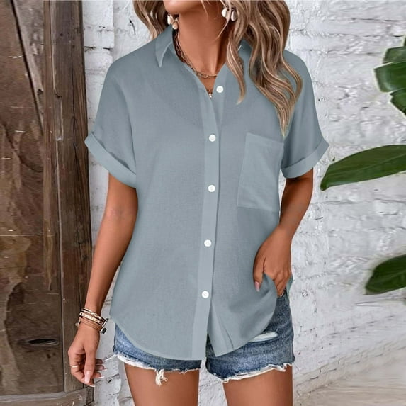 ZJXFGS Ladies Blouses Ladies Tops Fringe Tops for Women Cute Blouses for Women Women'S Shirts Womens' Tops Tees & Blouses Plus Size Women Blouses Gray S
