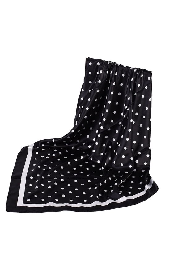 Large Silk Scarf Satin Bandana Floral Bandanas for Women Satin Head Scarf Silk Bandana Solid Color Bandanas Colorful Bandanas Black One Size