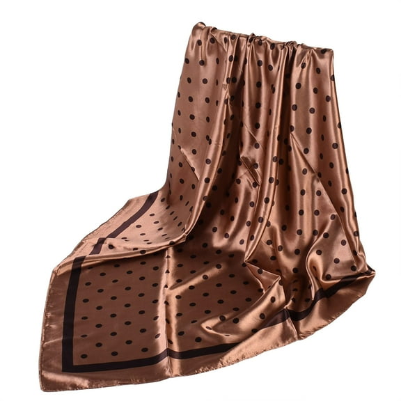 ZJXFGS Large Silk Scarf Satin Bandana Floral Bandanas for Women Satin Head Scarf Silk Bandana Solid Color Bandanas Colorful Bandanas Khaki One Size