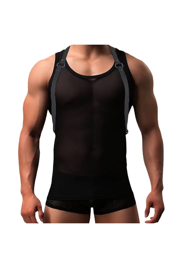 Leather Harness Men Mens Harness Punk Style Leather Harness Mens Top Leather Strap On Harness Mens Chest Harness Leather Suspenders Harness Women Shoulder Harness Black One Size